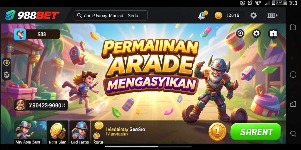 Tampilan gameplay seru di 988BET dengan aksi arcade mengasyikkan.