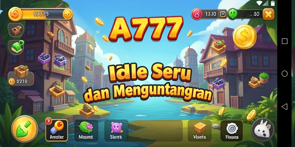 Tampilan menarik dari gameplay A7777 dengan karakter yang aktif.