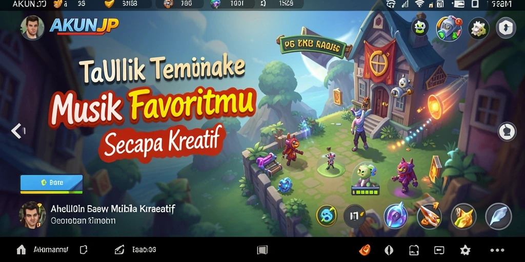 Screenshot utama menampilkan gameplay seru dari AKUNJP.