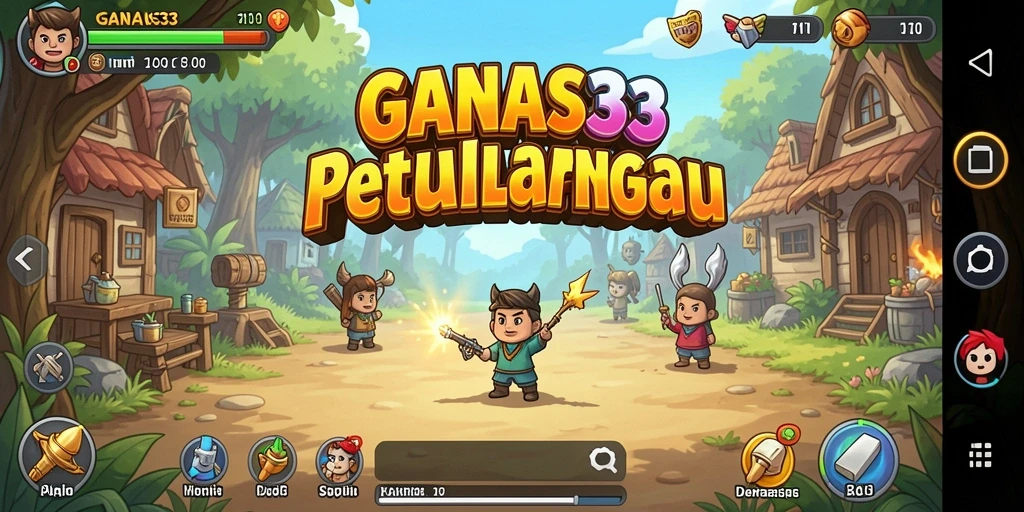 Tampilan gameplay seru dalam GANAS33, eksplorasi dunia Idle.