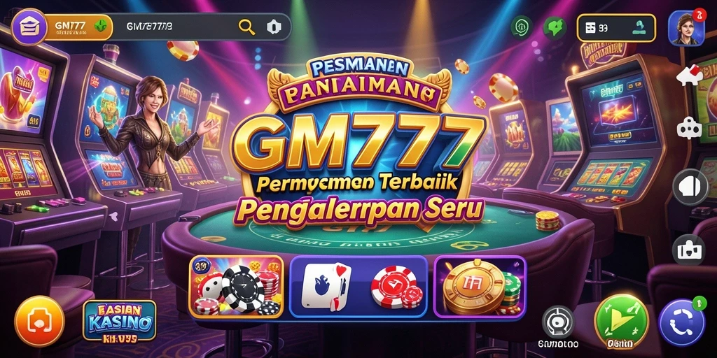 Tampilan seru permainan kasino yang mengasyikkan di GM777.