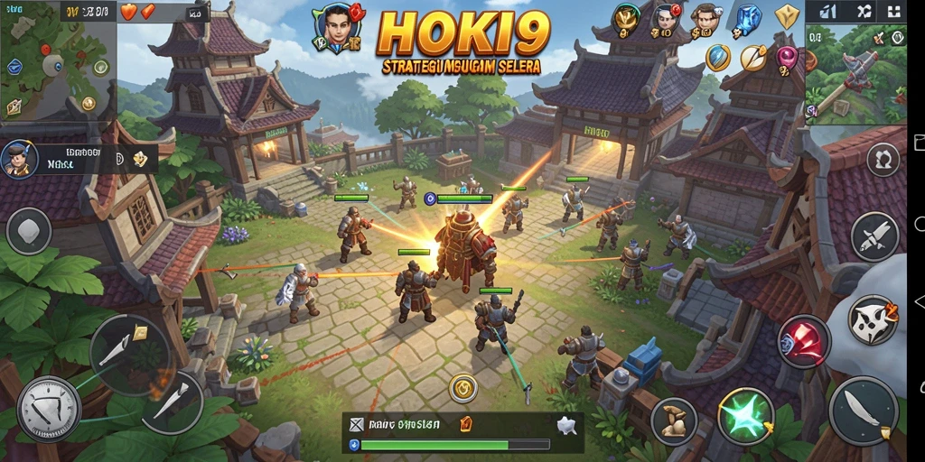 Tangkapan layar utama HOKI9 menunjukkan aksi strategis yang mendebarkan.