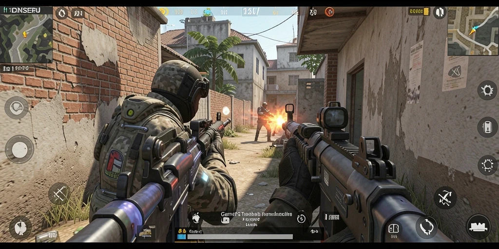 Tampilan gameplay menarik di IDNSERU dengan aksi tembak-menembak yang seru.