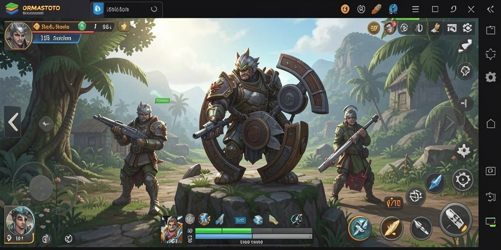 Tampilan penuh aksi dari gameplay strategis di ORMASTOTO.