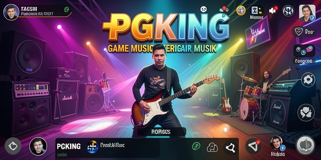 Menampilkan gameplay seru PGKING dengan berbagai pilihan lagu.