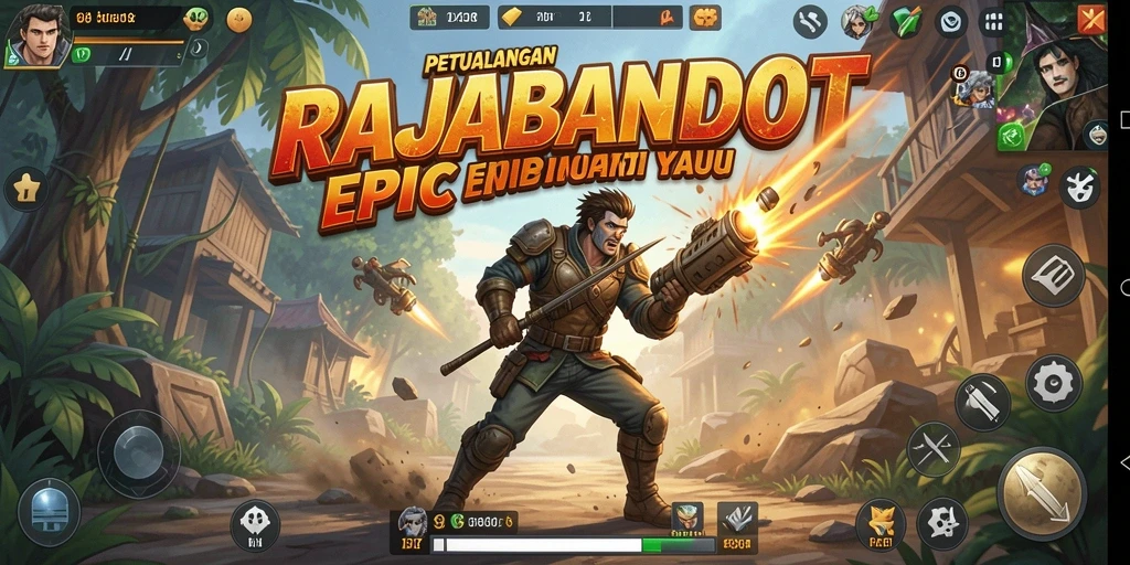 Tangkapan layar gameplay RAJABANDOT yang penuh aksi seru.