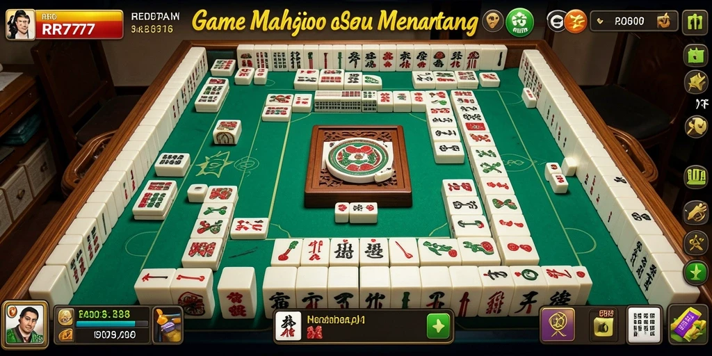 Screenshot utama RR777 menampilkan gameplay Mahjong yang menarik dan penuh strategi.