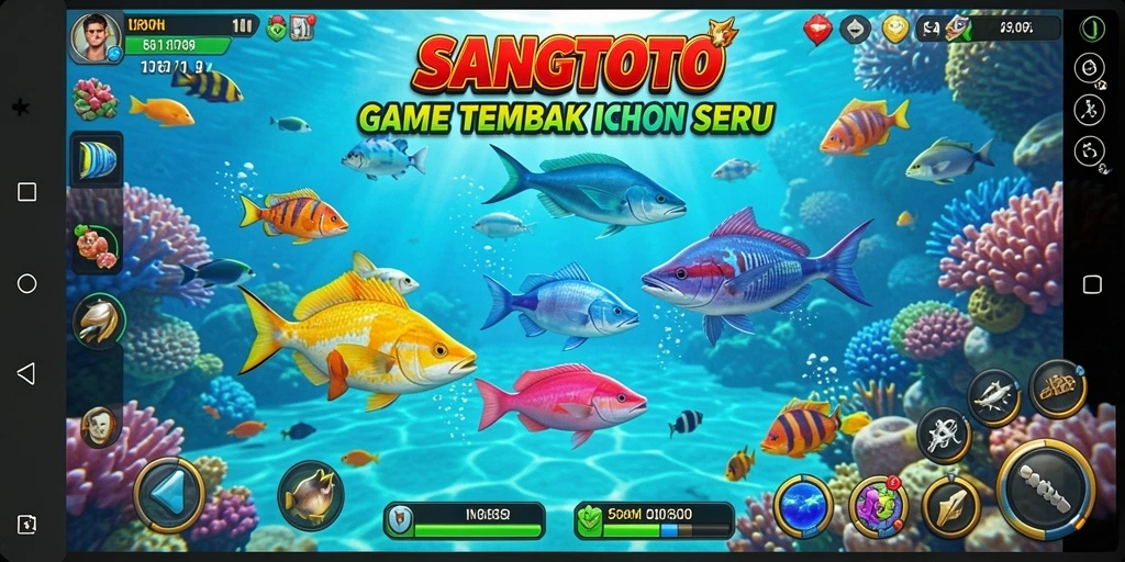 Tampilan gameplay Tembak Ikan yang mendebarkan di SANGTOTO.