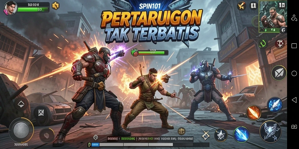 Gameplay intens dan karakter unik di SPIN101.