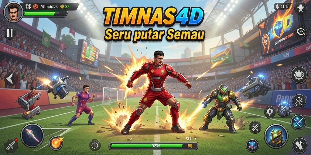 Tampilan menarik dari gameplay seru TIMNAS4D di arcade.
