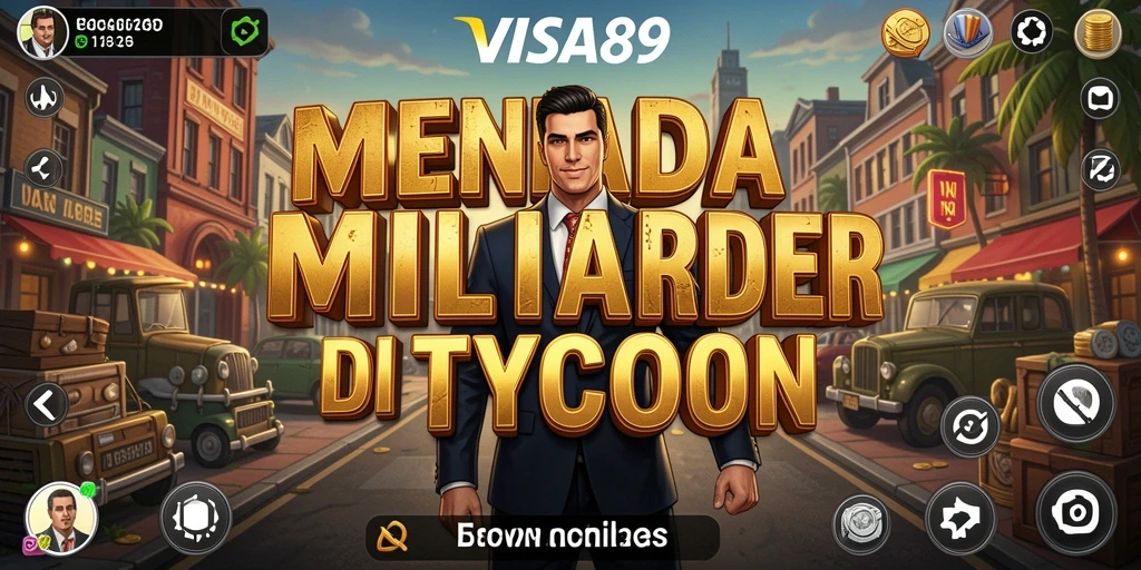 Tampilan gameplay menarik dari VISA89 yang menampilkan strategi Tycoon.